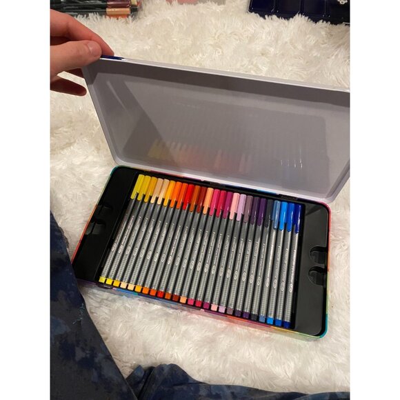 Staedtler Triplus Fineliner 0.3mm Brilliant Colours Ink Pen Metal Tin 50 Colors - Picture 3 of 6